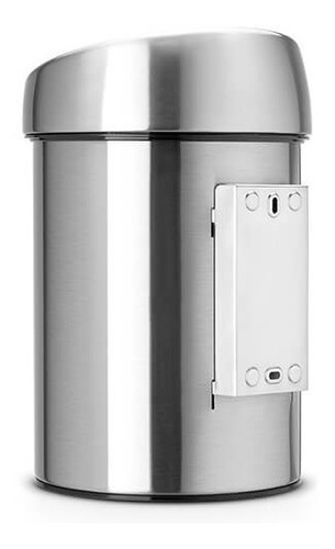 Brabantia Bote Basura Touch Bin, Acero Mate, 3 L Color Plateado