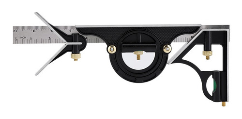 Regla De Ángulo Ajustable 300mm Combinación De Metal Cuadrad