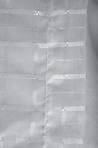 Cortina 3,00x2,80 Voil Xadrez Tecido Microfibra Quarto Sala Branco