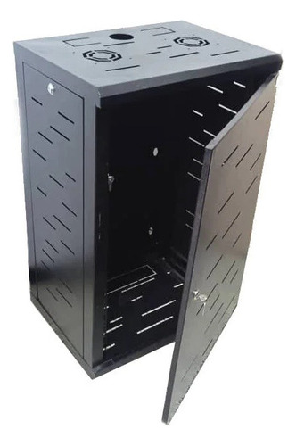 Rack Cerrado Tipo Gabinete 18u Negro Puerta Metalica -1pt260