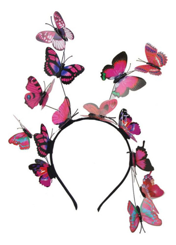 Diadema Con Diseño De Hadas Para Niñas, Mariposas Coloridas,