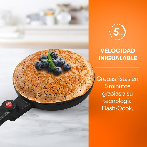 Crepera Eléctrica Portátil Negro Masterchef