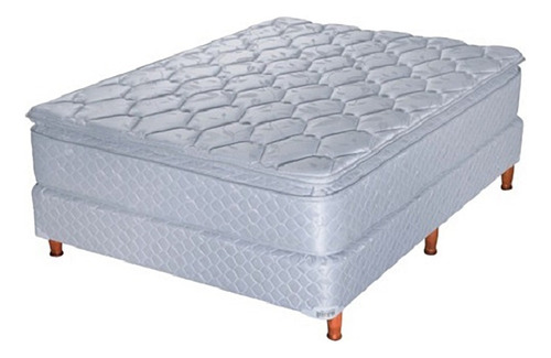 Sommier Dos Plazas Multiflex Resortes Somier Pillow Top Color Blanco