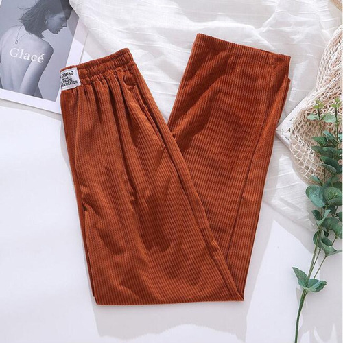 Pant Casual De Pana  Mujer Pant Men Cálidos Re