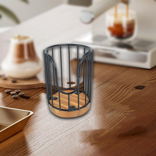 5 Cesta Con Soporte Para Filtro De Café, Funda De Hierro