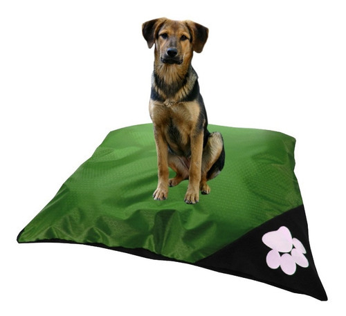 Cama Colchón Lavable Para Mascotas Gigante Color Verde