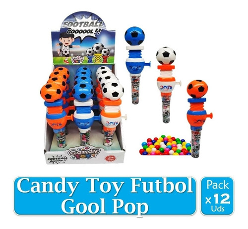 Candy Toy Futbol Gool Pop Display - Unidad a $8302