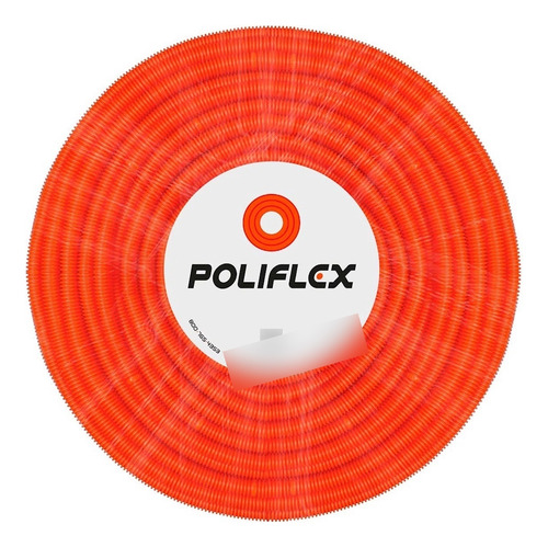 Manguera Poliflex Naranja Corrugada 1/2 Con Guia De 100 Mts