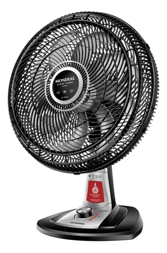 Ventilador 40cm Super Turbo 8 Pás Repelente Líquido Mondial Preto/Prata 140W VTX-40-8P-RL