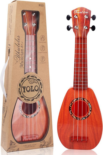 Ukelele De Guitarra Para Niños, Con Pua Y Correa