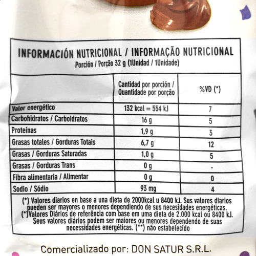 Madalena Don Satur de vainilla con dulce de leche 200 g