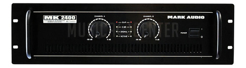 Amplificador Potência 400w Mark Áudio Mk 2400 2canais Bivolt Cor Preto Potência de saída RMS 400 W
