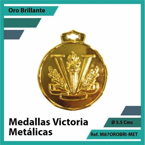 Medallas Deportivas De Victoria Oro Metalica M87orobri