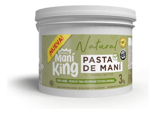 Pasta De Maní Natural X 3 Kilos - Mani King - Sin Tacc