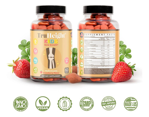 Vitaminas Naturales Truheight Para Niños +2 - Crecimiento