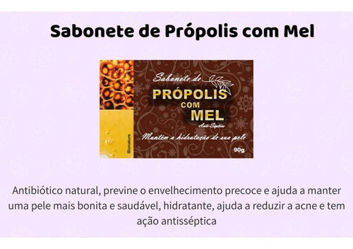 Kit 12 Bionature - Sabonete De Própolis Com Mel 90g