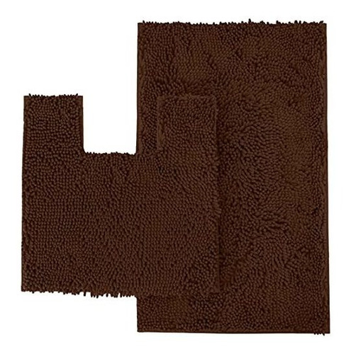 New New Luxurux Bathroom Rugs Chenille 2-piece Bath Mat Set,