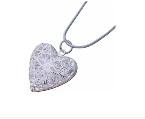 Collar Relicario Corazón Atrapa Sueños Porta Retrato