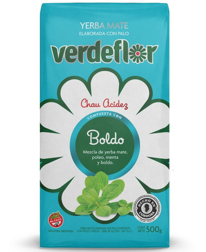 Yerba Mate Verdeflor Boldo De 500g