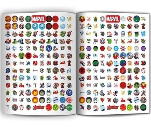 Imagem 3 de 6 de Livro 500 Adesivos E Atividade Heróis Vingadores Disney
