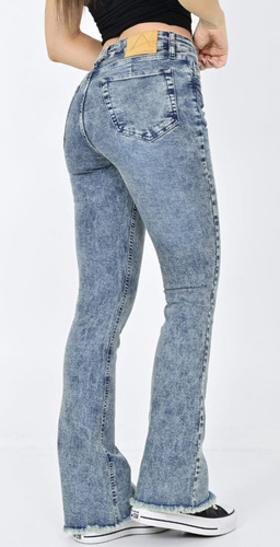 Jean Oxford Azul Nevado Elastizado Dama Diva