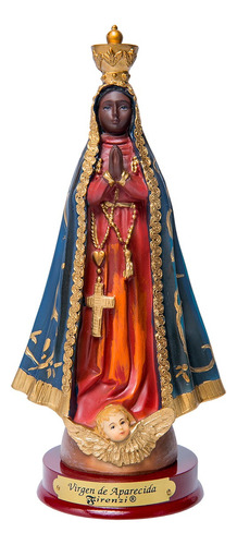 Virgen Aparecida De 20 Cm En Marmolina Firenzi