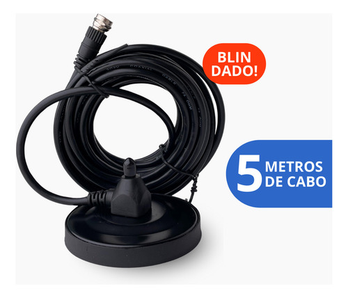 Antena Digital Bekcomerce Hd Para Tv Smart Led Lcd 4k 3d Int/ext Uhf 5m Interno Externo