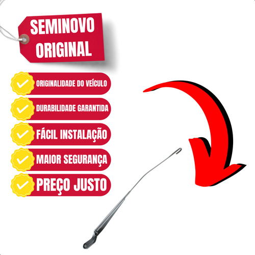 Braço Limpador Para-brisa Direito Vw Gol G5 A G8 2008 A 2023