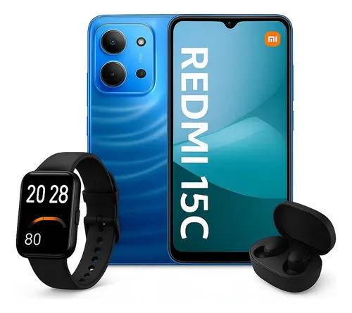 Xiaomi Redmi 15c Lançamento 128gb 4gb Ram + Fone + Relogio P