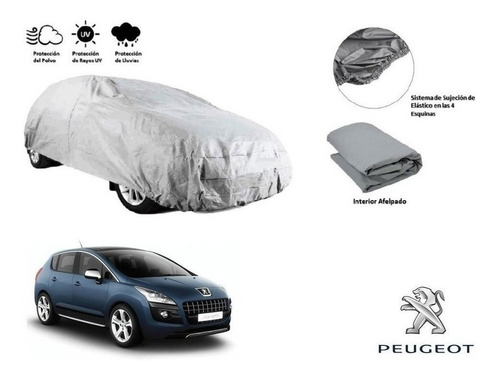 Cubierta Funda Cubre Auto Afelpada Peugeot 3008 2011 Msi