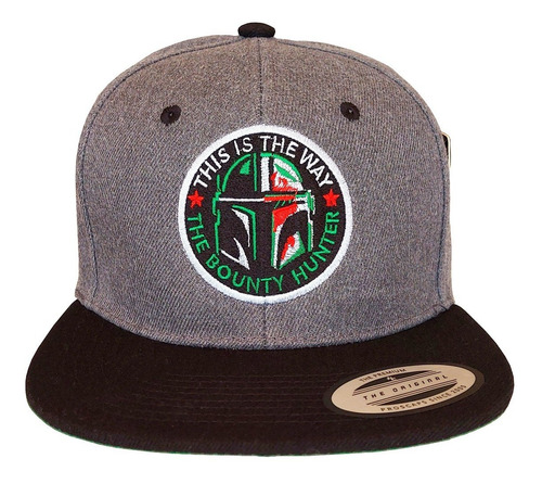 Gorra Plana Snapback Star Wars, Mandalorian, Boba Fett