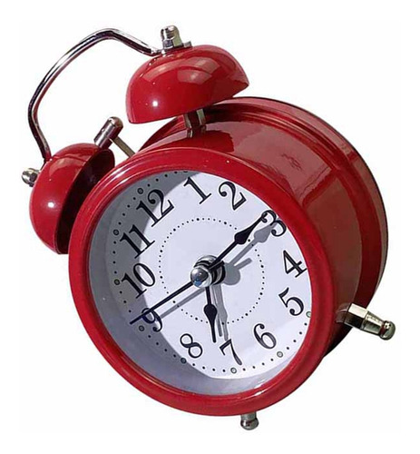 Reloj Despertador Analógico De Cuarzo De 3 Pulgadas Con Dobl
