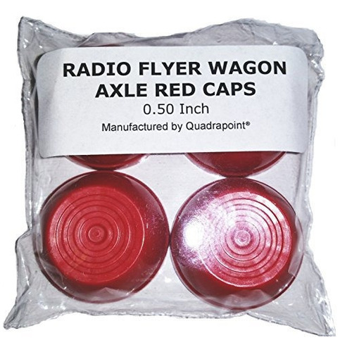 Radio Flyer Large Wheel Caps 0.50 Rojo, Piezas De Quadrapoin