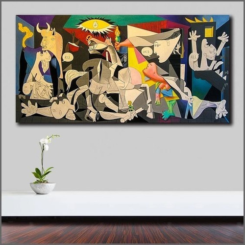 Imagen 3 de 8 de Cuadro- Guernica Pablo Picasso- Canvas 130x60 Cm.