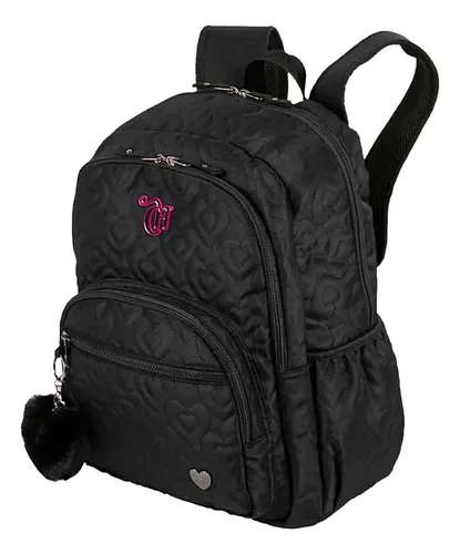 Mochila Capricho Crush Costa Feminina Escolar Grande Sestini Cor Preto
