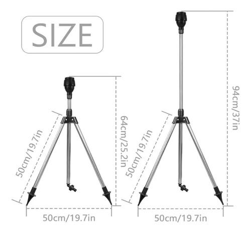 Aspersor Giratorio Automático Con Trípode De 360 Grados