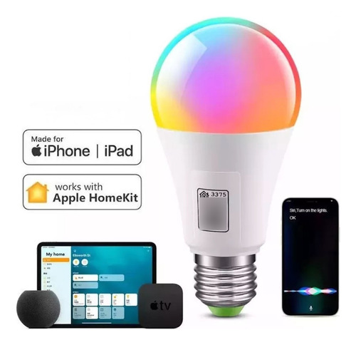 Bombillo Inteligente Wifi Led Compatible Apple Homekit Siri