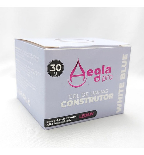 Gel Aegla Pro 30g Alongamento De Unhas Acrigel Profissional Cor White