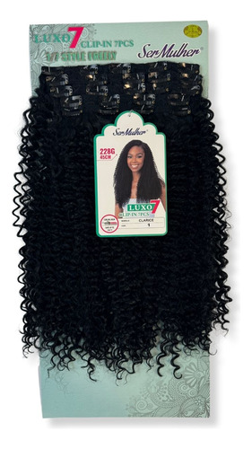 Aplique Tic Tac Cabelo Cacheado Bio Fibra Premium 45cm 228g