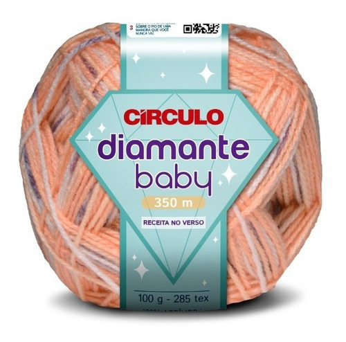 Lã Bebê Fio Diamante Baby Círculo 100g 350m - 9721 Mistura Cor 9721 - Mistura