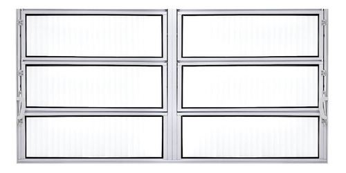 Janela De Alumínio Branco - Basculante Duplo 0,60 X 1,20