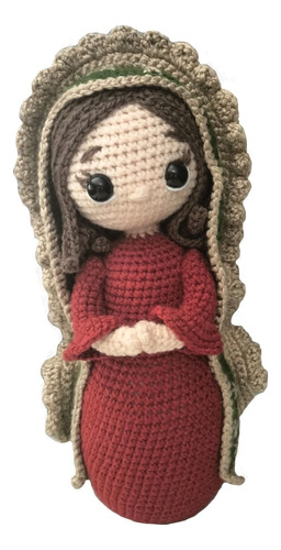 Virgen Amigurrumi Tejida 100% A Mano 30 Cm 