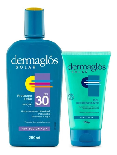 Dermaglós Combo Protección Solar Emulsión Fps30 + Post Solar