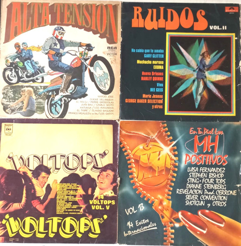 4 Disco Vinilo Alta Tensión - Ruidos - Voltops- Mh Positivos