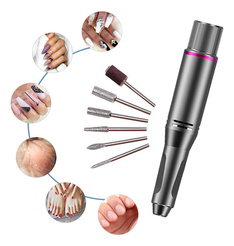 Pulidor Esmeril De Uñas Máquina De Mano 30000rpm