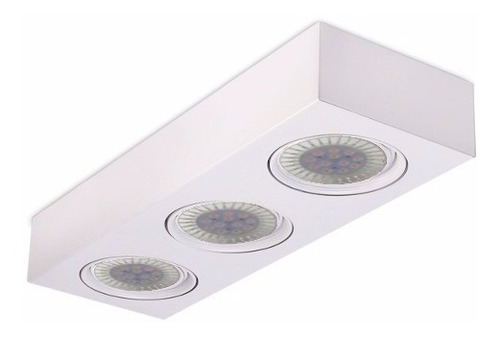 Plafon Led Ar111 3 Luces 12w Candil Completo Living