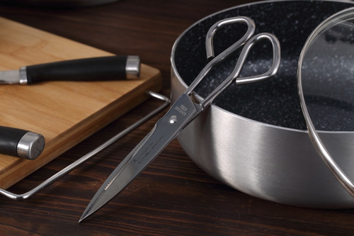 Imagen 2 de 3 de Masterpro-tijeras Para Cocina Acero Inoxidable 17.5cm
