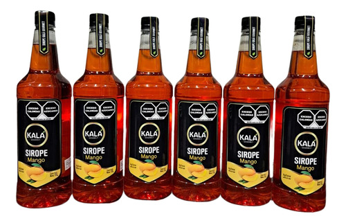 Jarabe Sirope Mango Kala Gourmet 1 Litro 6 Piezas