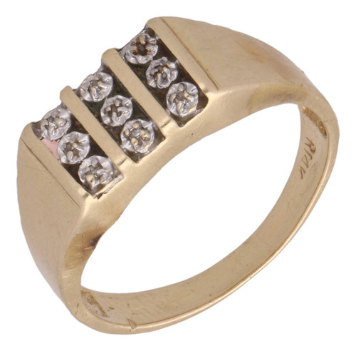 Anillo De 14k Oro Amarillo, 3.8 Gramos