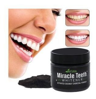 Polvo Blanqueador Natural De Carbon Miracle Teeth